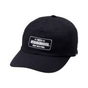 Neighborhood Embroidered Logo Patch Cotton Twill Dad Cap Black