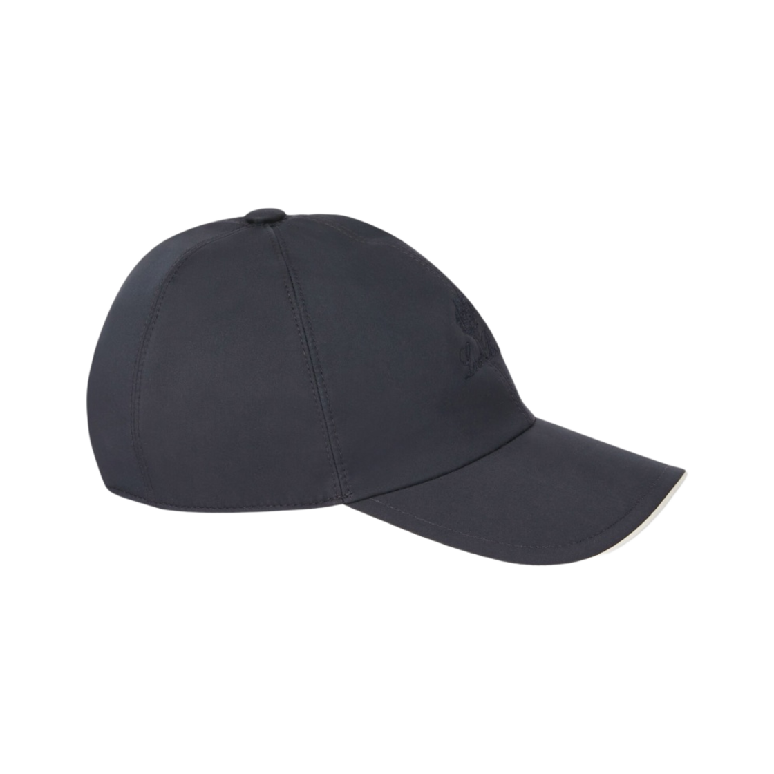 FAB1977-B1GJ Loro Piana Baseball Cap Technical Fabric Storm System Total Navy Blue Ivory