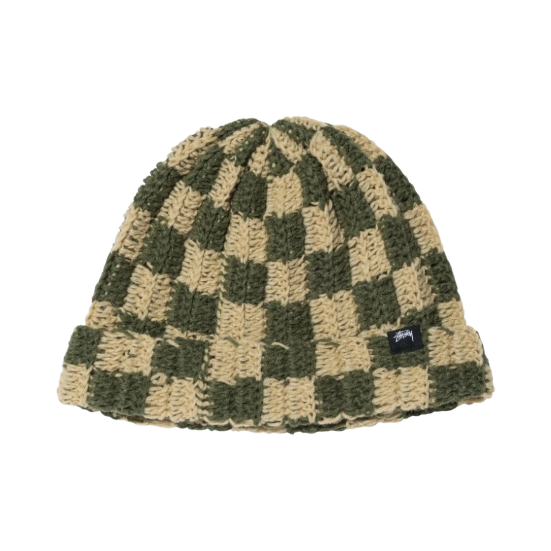 ★送料・関税込★Stussy★Stussy Crochet Checker Beanie Olive ☆送料・関税込☆Stussy☆Stussy Crochet Checker Beanie Olive