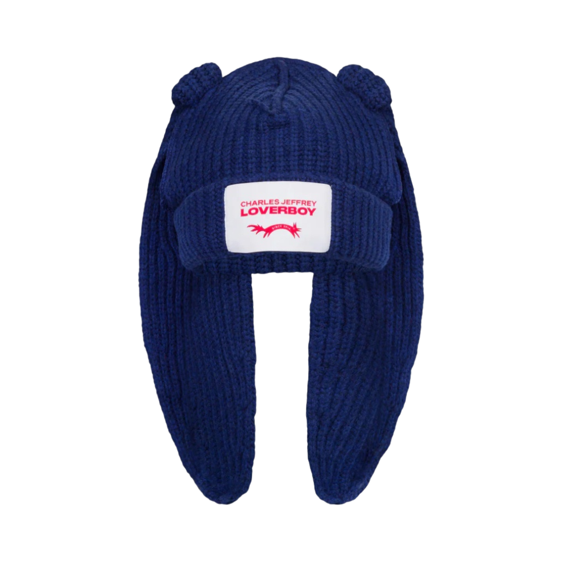 CJLSS23CRB5 Charles Jeffrey Loverboy Chunky Rabbit Beanie Navy