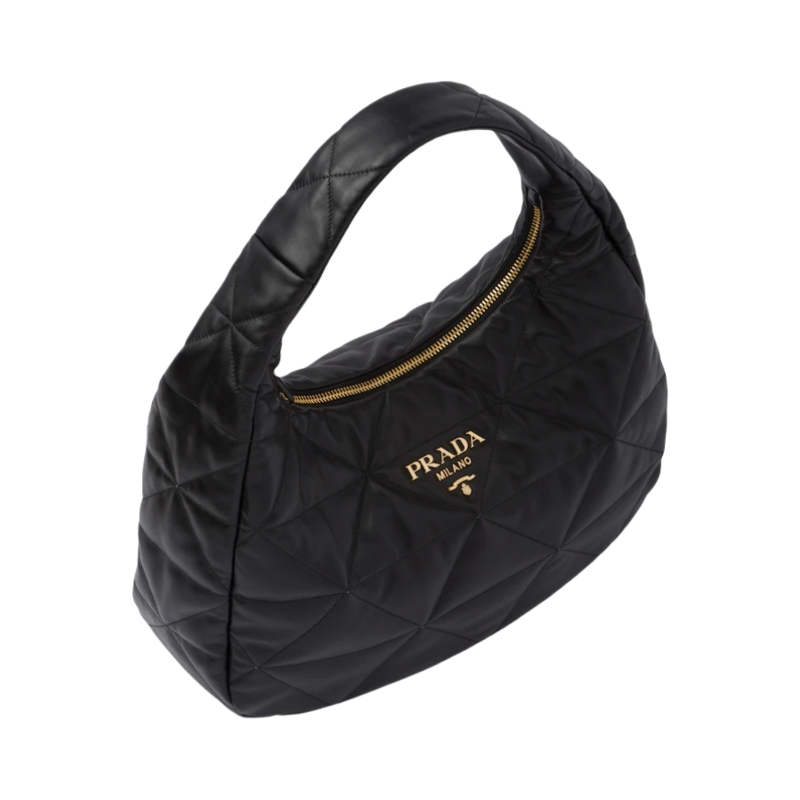 프라다 라지 탑스티치 나파 레더 백 블랙(Prada Large Topstitched Nappa-Leather Bag Black) - 2