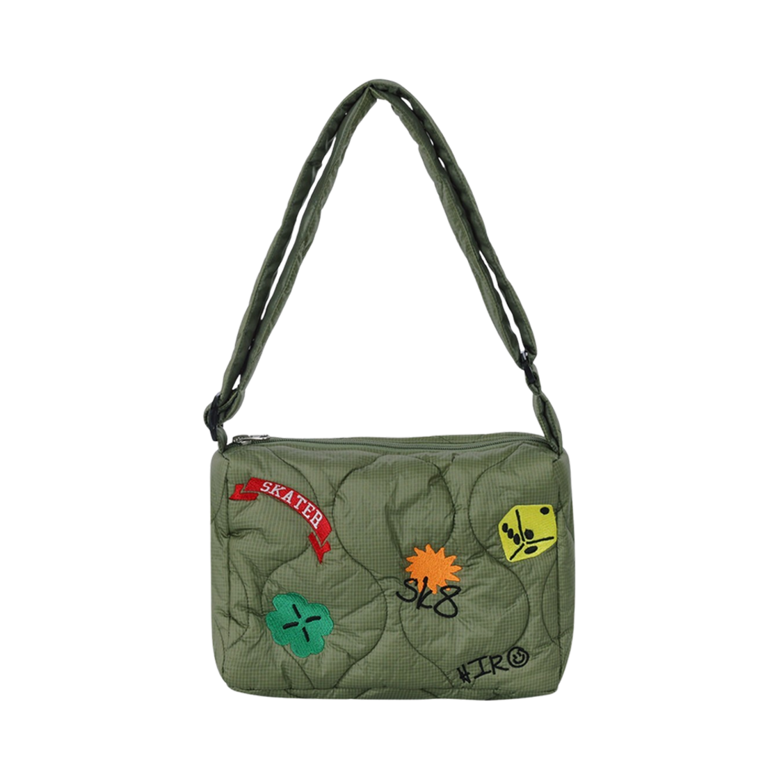 (키즈) 히로 모티브 퀼팅 백 카키((Kids) Hiro Motive Quilting Bag Khaki)