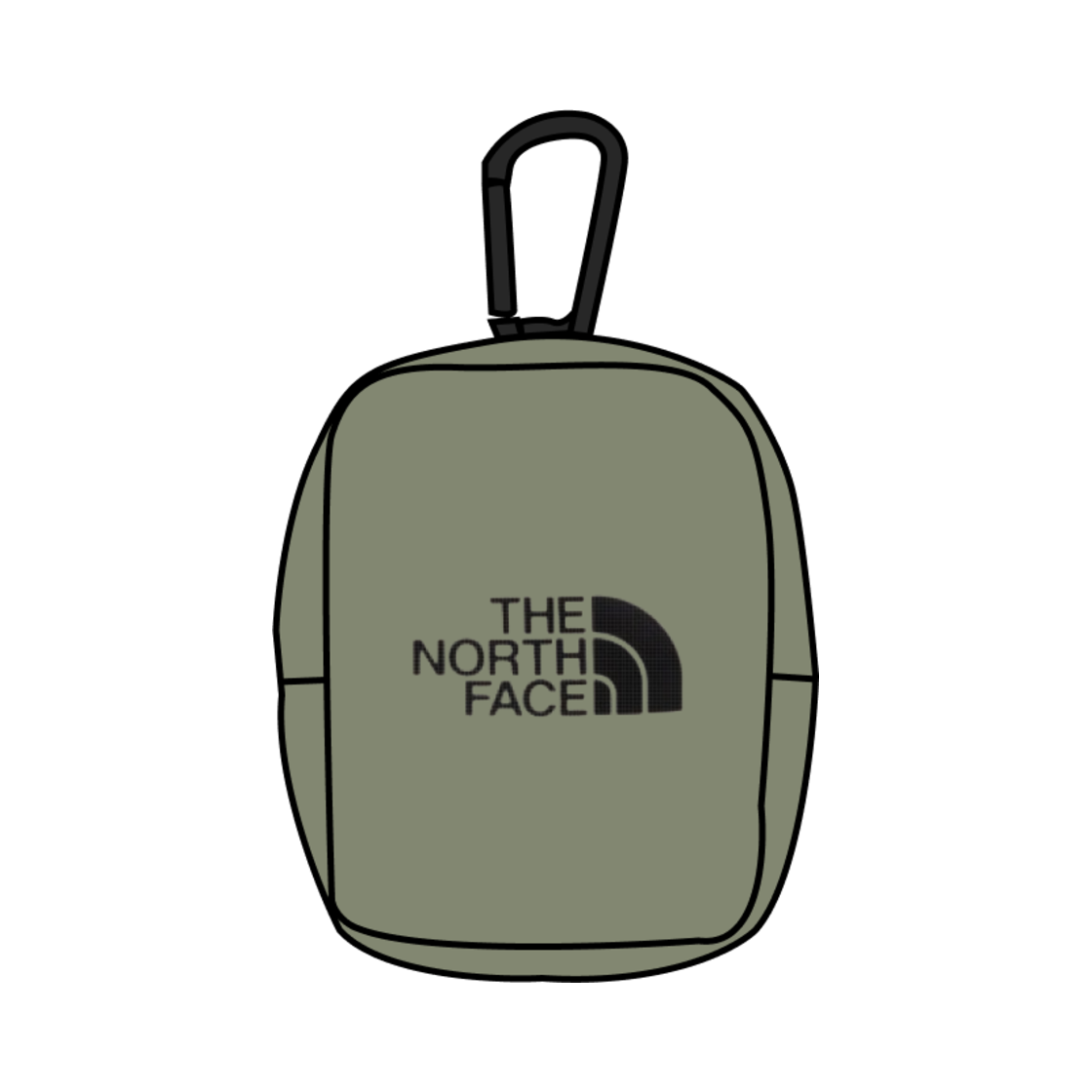 NN2PQ19M The North Face White Label Mini Pouch Avocado
