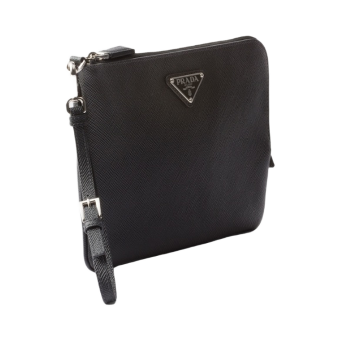 프라다 스몰 사피아노 레더 파우치 블랙(Prada Small Saffiano Leather Pouch Black) - 4