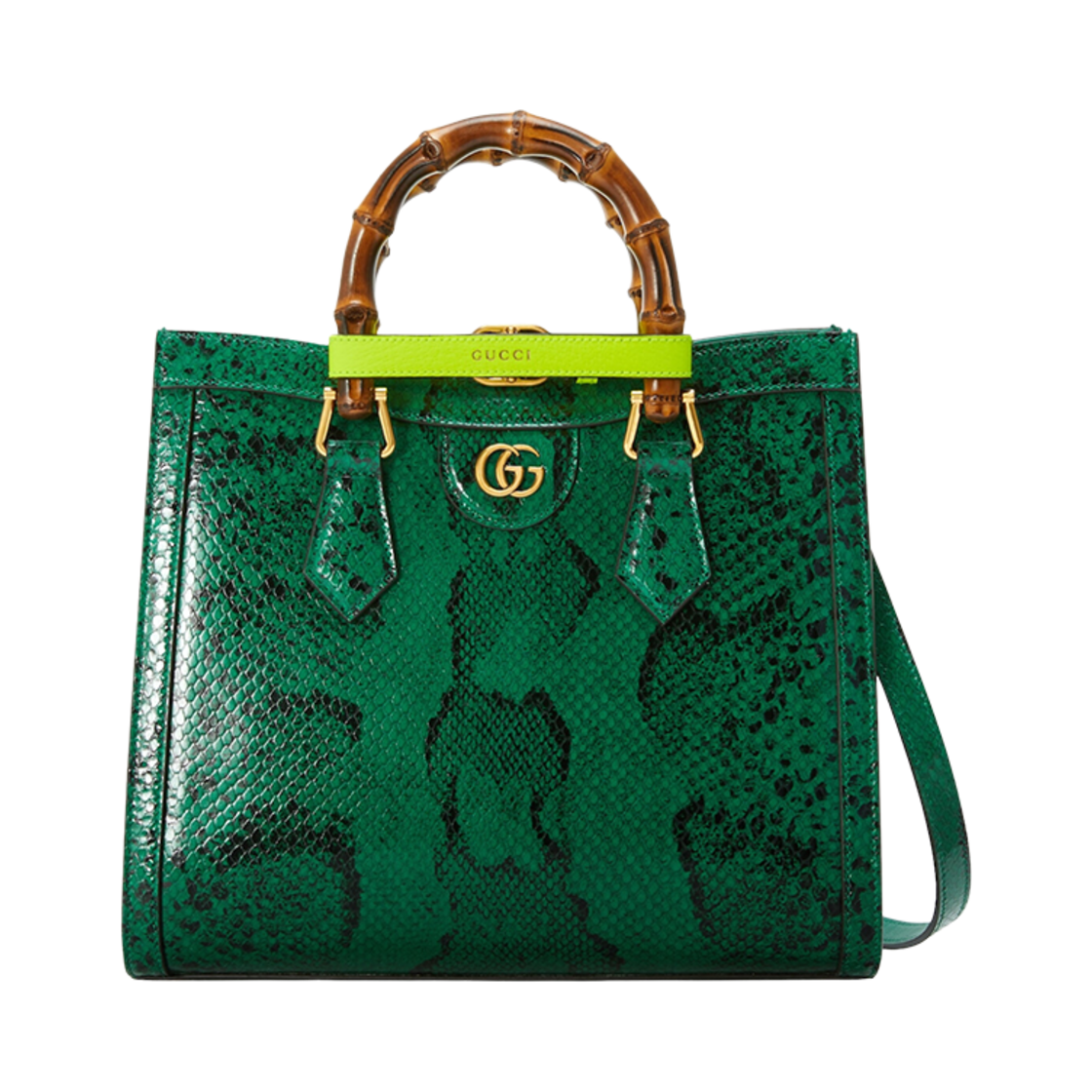 구찌 다이애나 스몰 파이썬 토트백 에메랄드 그린(Gucci Diana Small Python Tote Bag Emerald Green) - 1