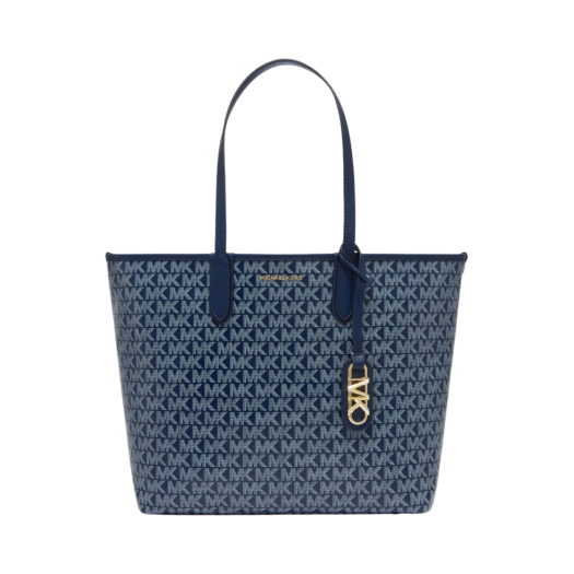 Michael Kors Eliza Large Old Flower Tote Bag Navy Blue