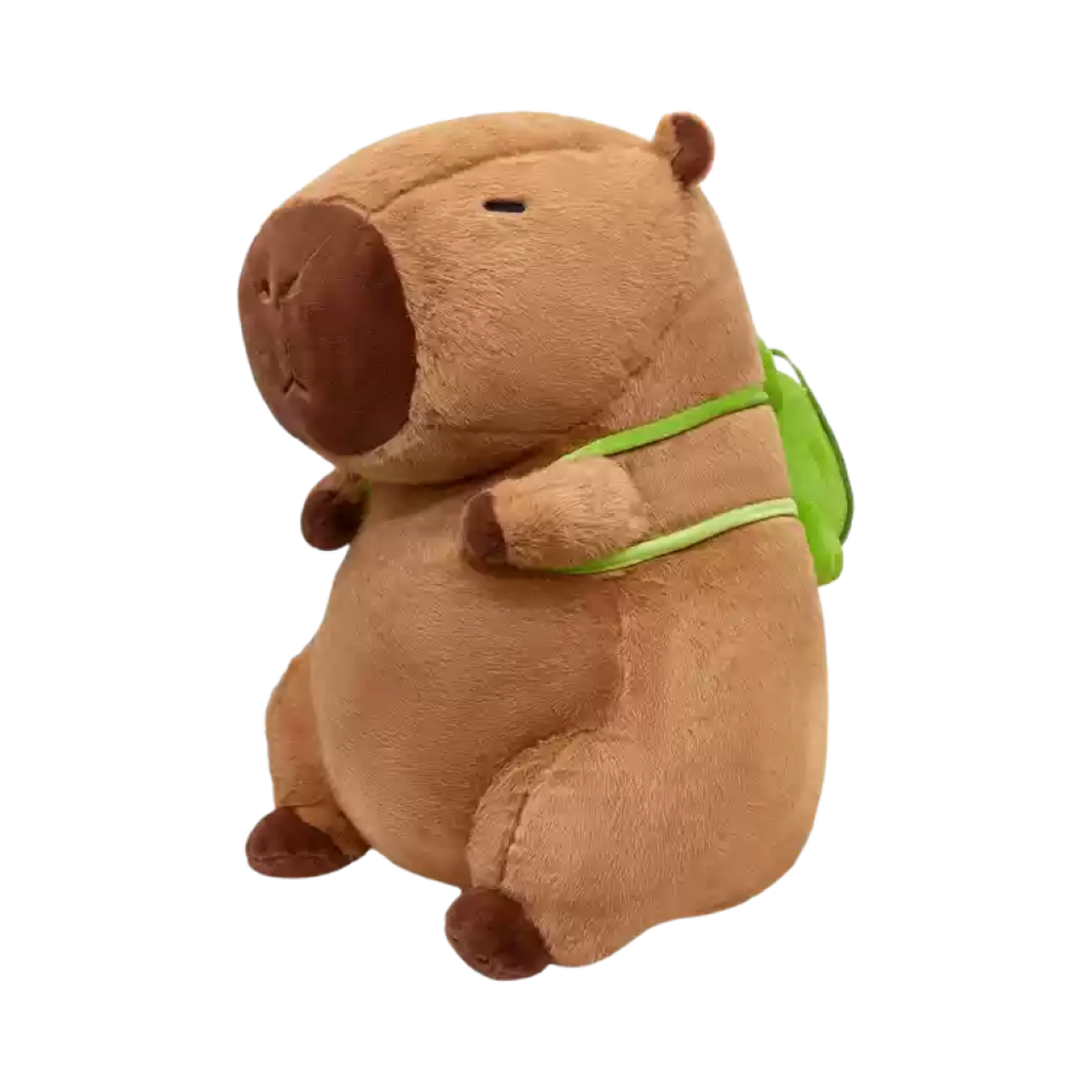 더 그린 파티 카피바라 거북이 백팩 봉제 인형 브라운(The Green Party Capybara Turtle Backpack Plush Doll Brown)
