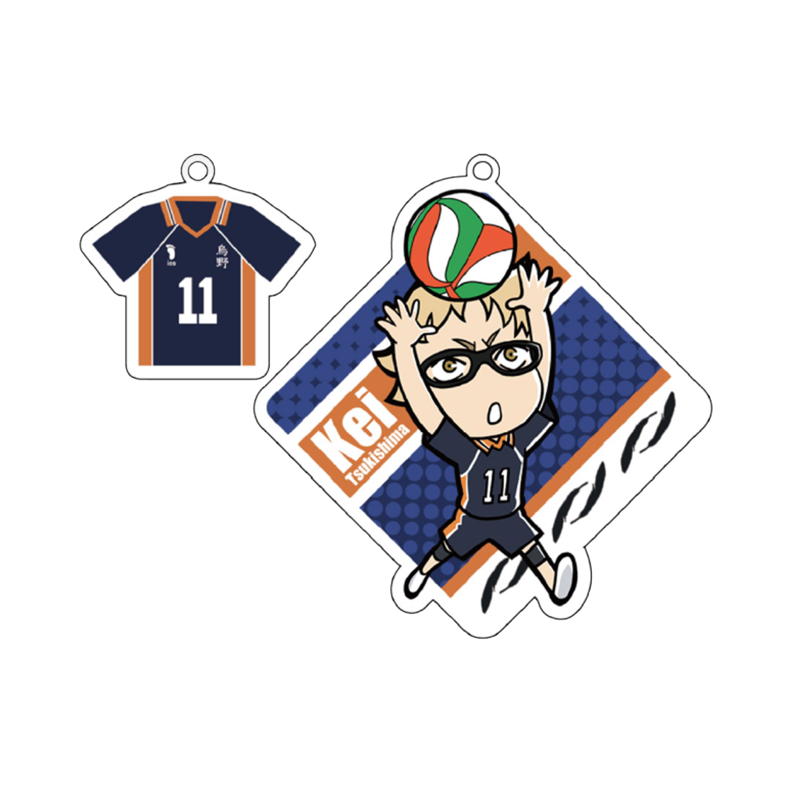 6977299620124 HAIKYU Uniform Double Acrylic Keyring Tsukishima