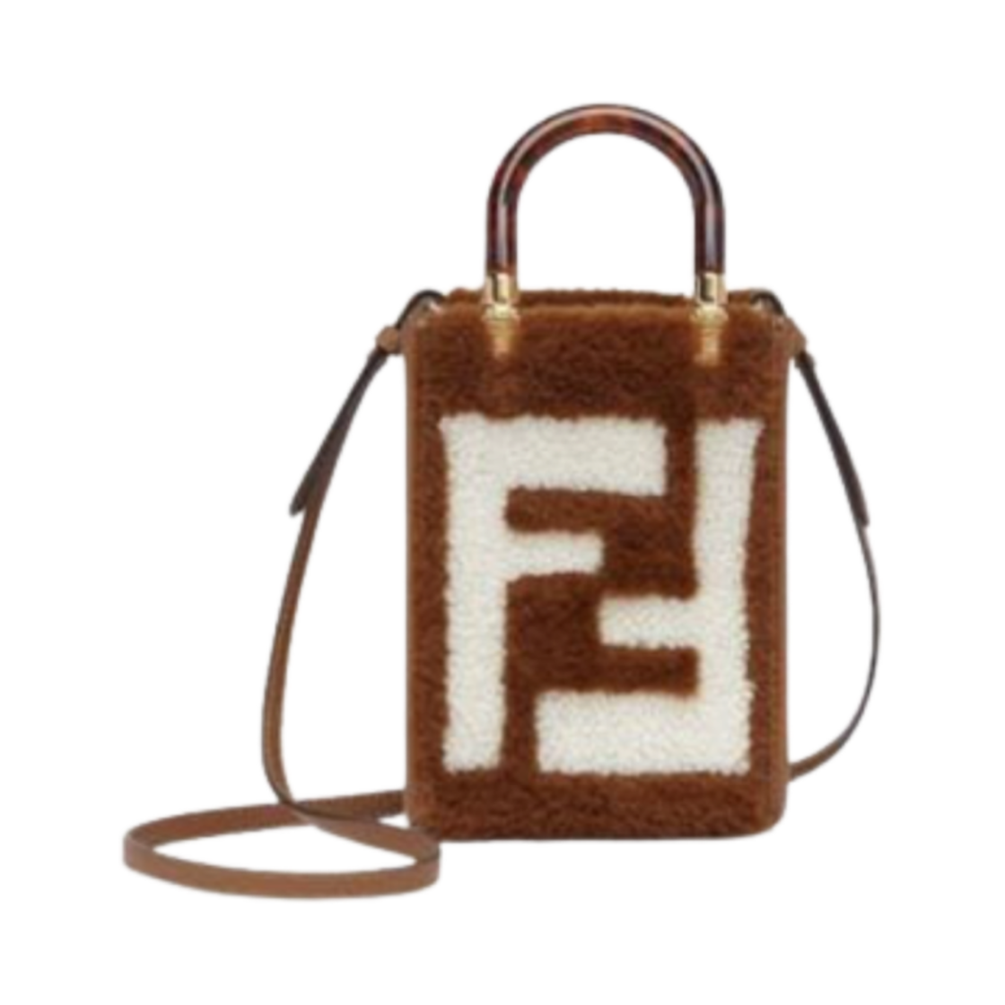 펜디 선샤인 미니 레더 쇼퍼백 브라운(Fendi Sunshine Mini Leather Shopper Bag Brown) - 1