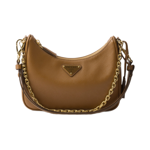 Prada Re-Edition Saffiano Leather Mini-Bag Caramel