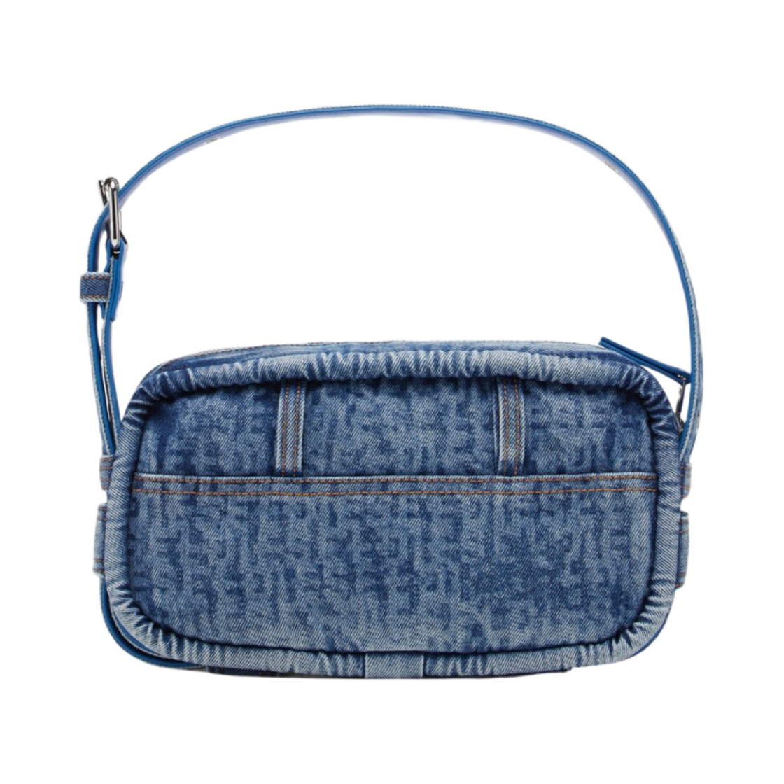 디젤 닐-M 미니백 인 모노그램 데님 블루(Diesel Nille-M Mini Bag in Monogram Denim Blue) - 3