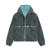 Stussy Spray Dye Hooded Work Jacket Black