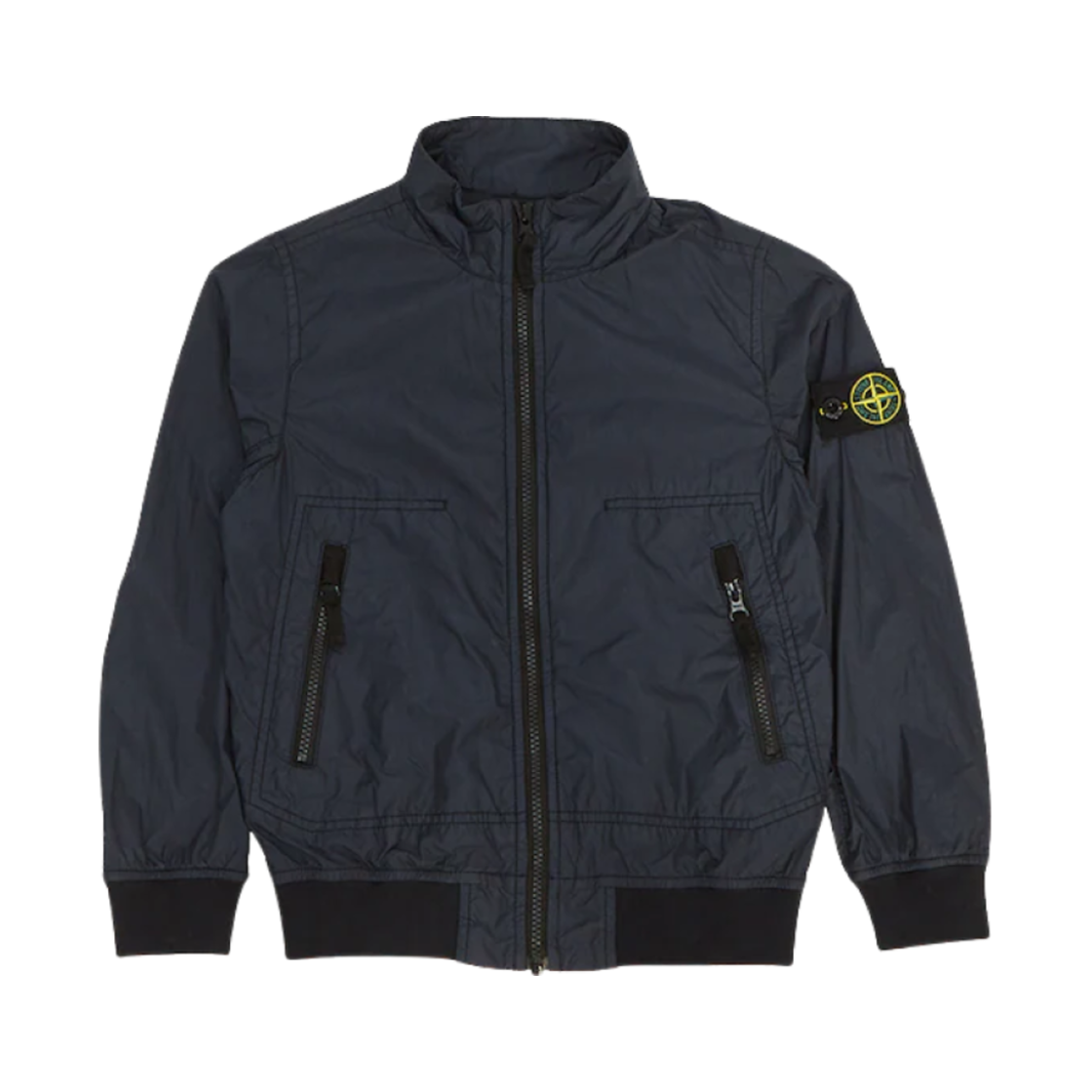 801640333-V0020 (Kids) Stone Island 40333 Wappen Patch Bomber Jacket Navy Blue - 24SS