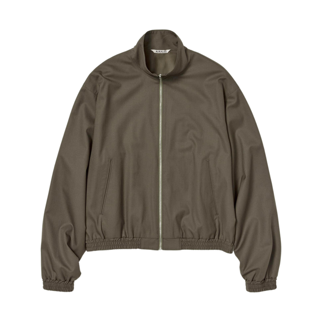A24AB01WT Auralee Super Fine Tropical Wool Zip Blouson Dark Khaki