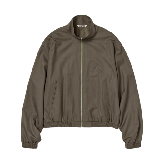 オーラリー ブルゾン カーキ A24AB01WT SUPER FINE TROPICAL WOOL ZIP