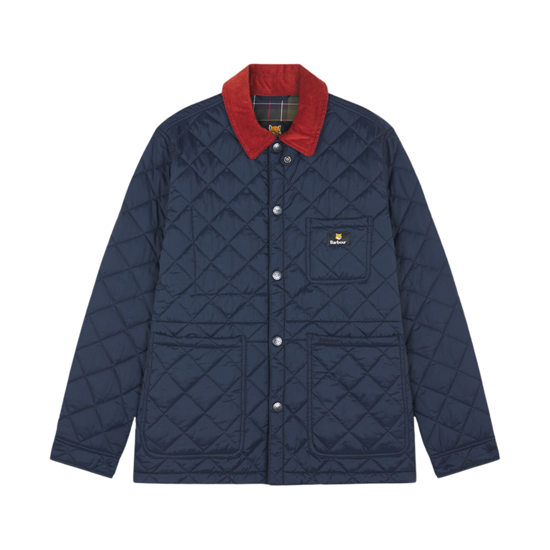 바버 x 메종 키츠네 케닝퀼트 네이비(Barbour x Maison Kitsune Kenningquilt Navy)