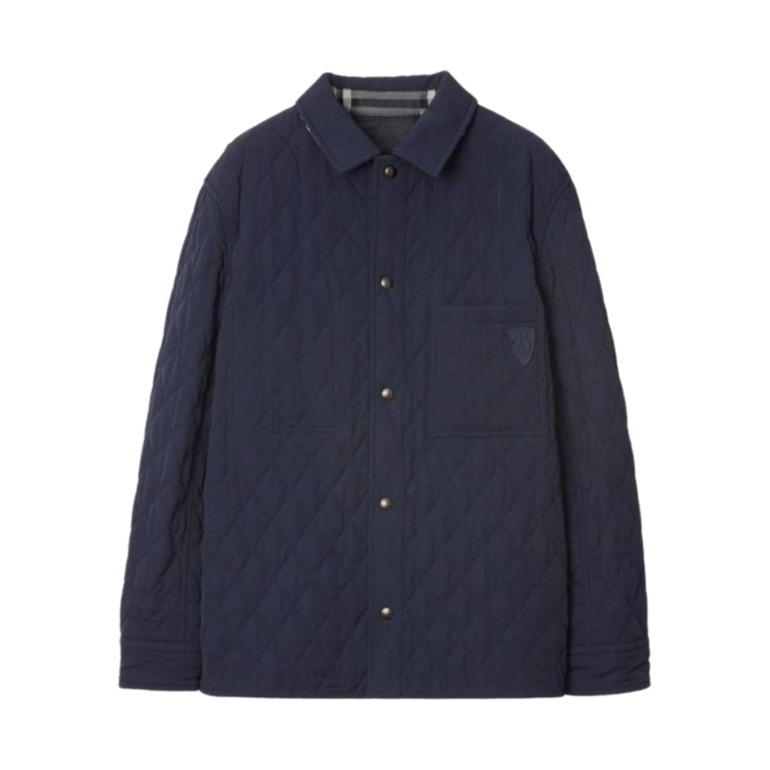 8097042 Burberry Reversible Quilted Overshirt Blue