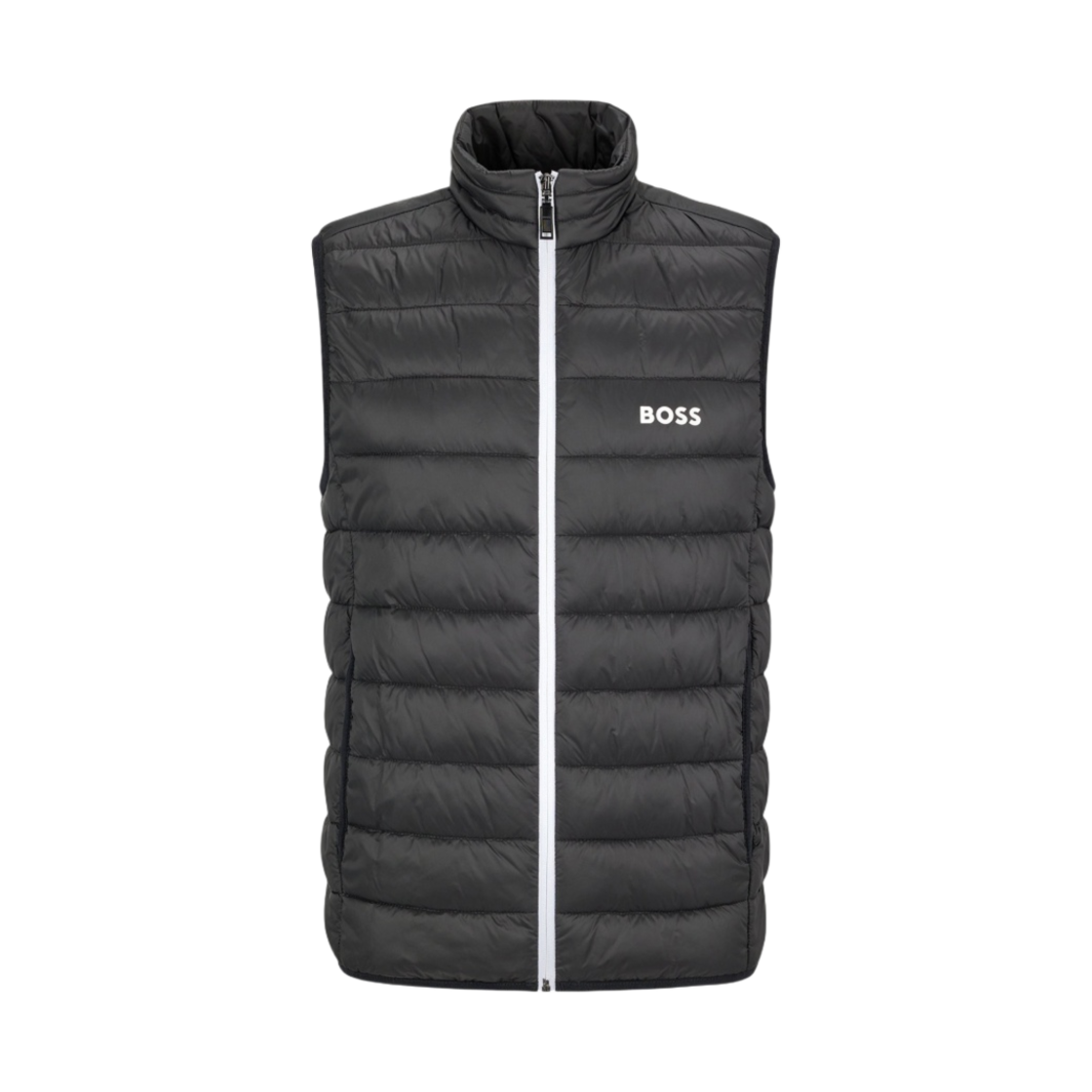 50472473-002 Hugo Boss Water Repellent Gilet with Logo Detail Black