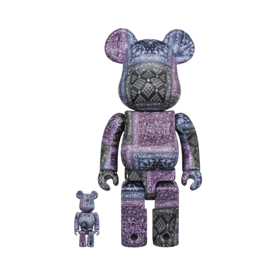 - Bearbrick x BAPE Black Bandana 100% & 400% Set