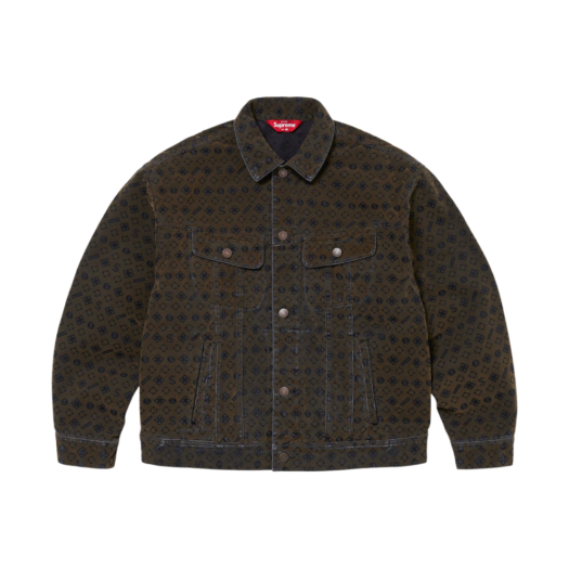 ジャケット・アウター Supreme Flocked Denim Trucker JacketBlue Supreme Flocked Denim Trucker Jacket