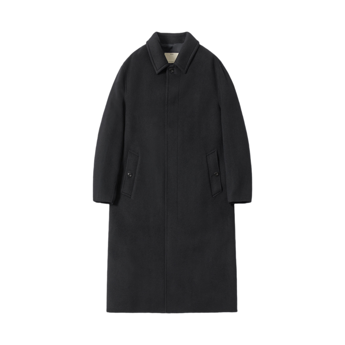 PCC6COHC1WC02CC Pottery Handmade Melton Wool Mac Coat Super Fine Cashmere Wool Blend Soft Touch Finish Charcoal