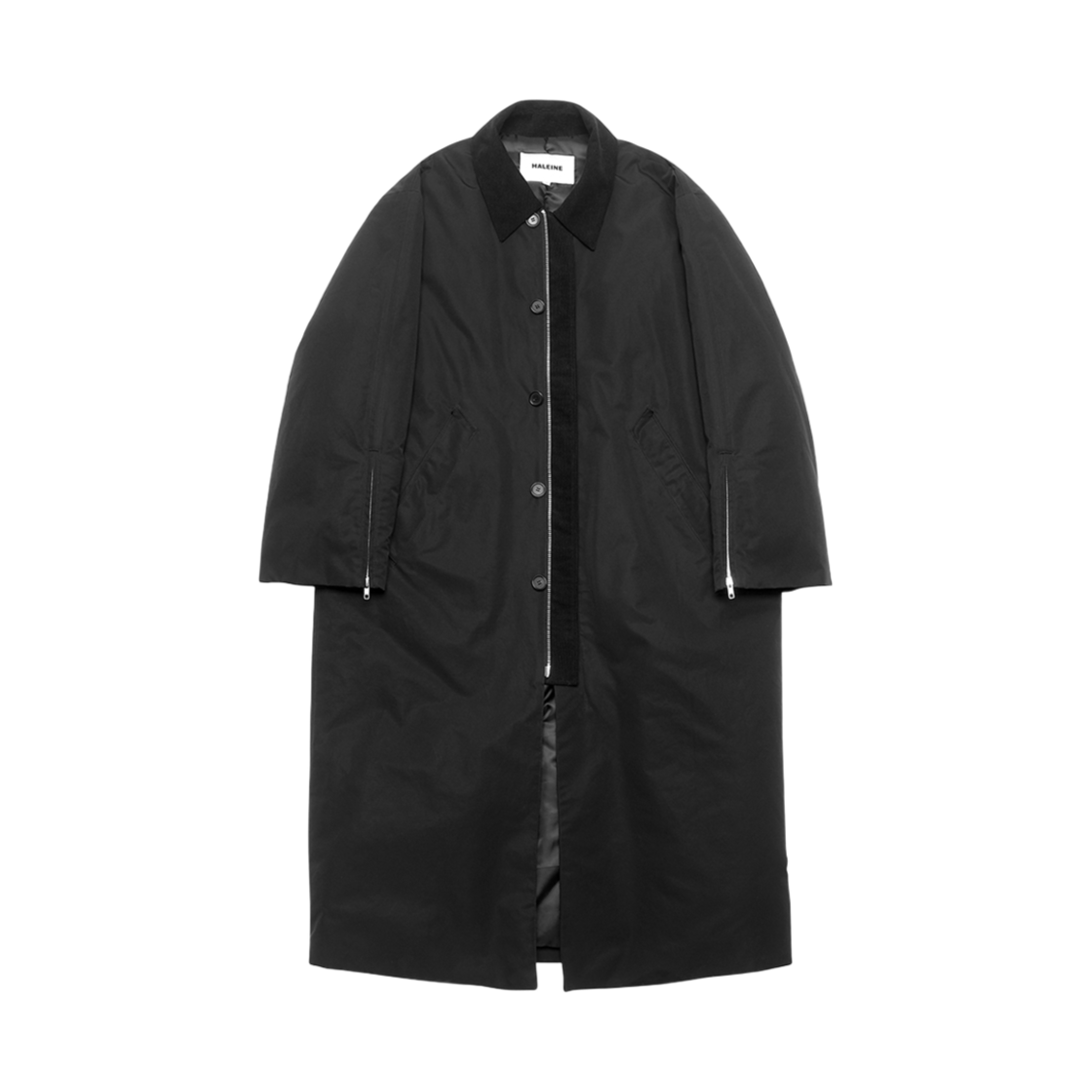 알렌느 패디드 롱 맥 코트 블랙(Haleine Padded Long Mac Coat Black (VJ310))