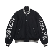 Stussy Competition Varsity Jacket Black