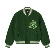 Stussy Casentino Wool Varsity Jacket Green