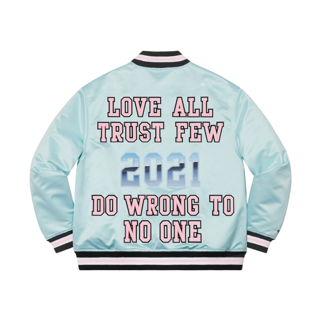 슈프림 미첼 & 네스 사틴 바시티 자켓 라이트 블루 - 21SS(Supreme Mitchell & Ness Satin Varsity Jacket Light Blue - 21SS) - 3