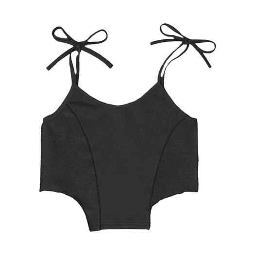 DARED-P0000DIU Dared Asymmetric Strap Bikini Sleeveless In Charcoal
