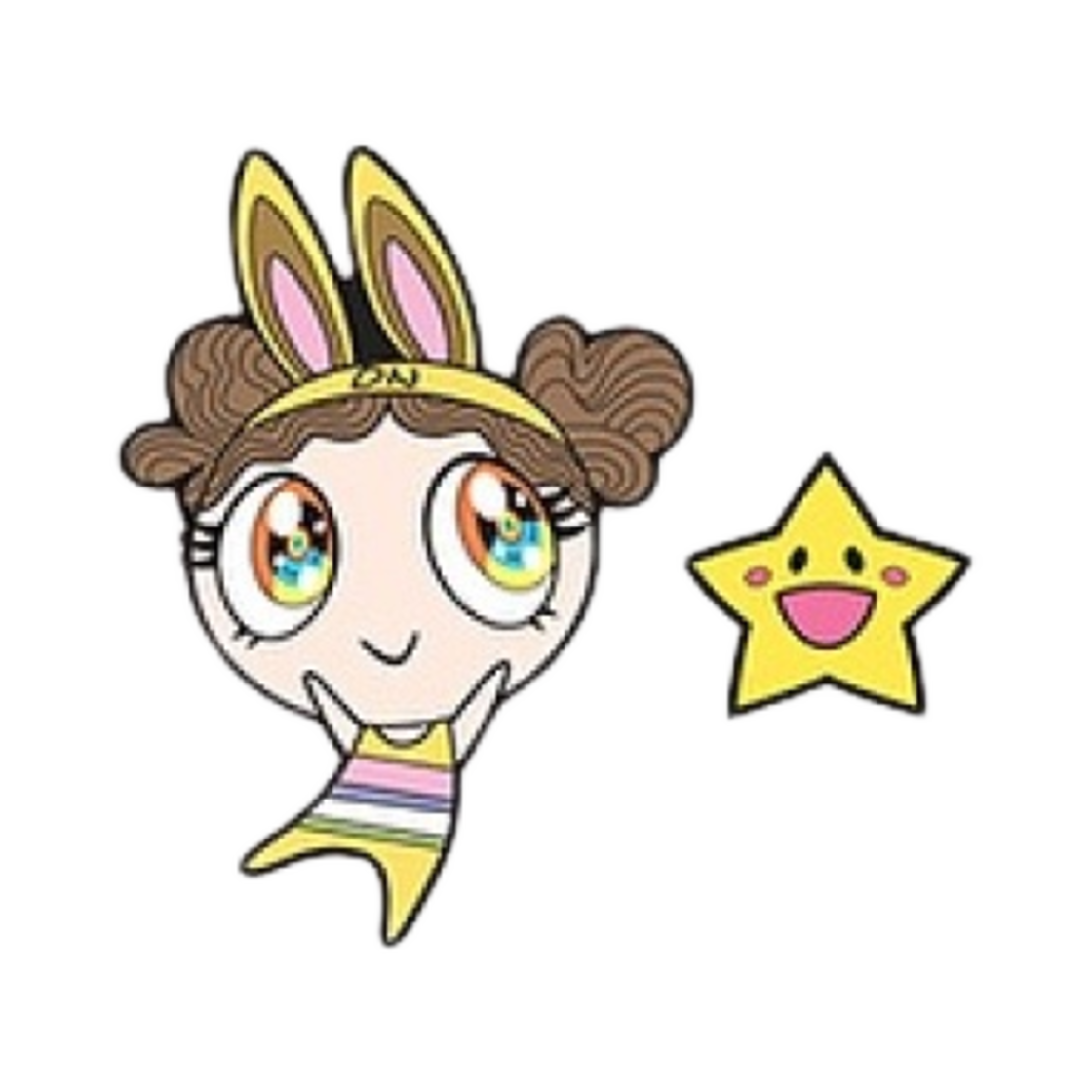 뉴진스 x 무라카미 메탈 핀 뱃지 다니엘 옐로우(NewJeans x Murakami Metal Pin Badge Danielle Yellow)