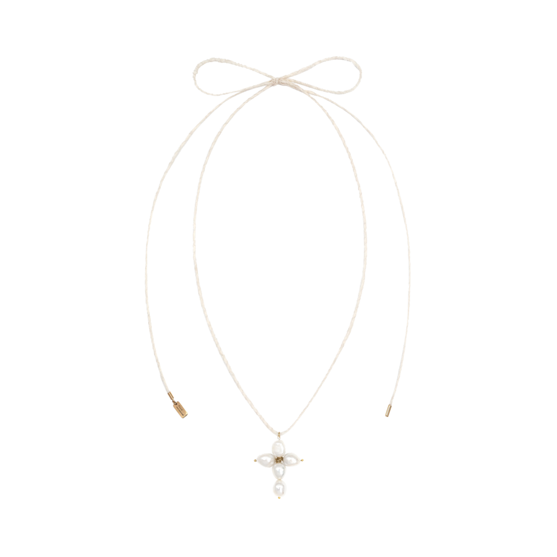 써드무브먼트 크로스 펄 네크리스 화이트(Third movement Cross Pearl Necklace White)