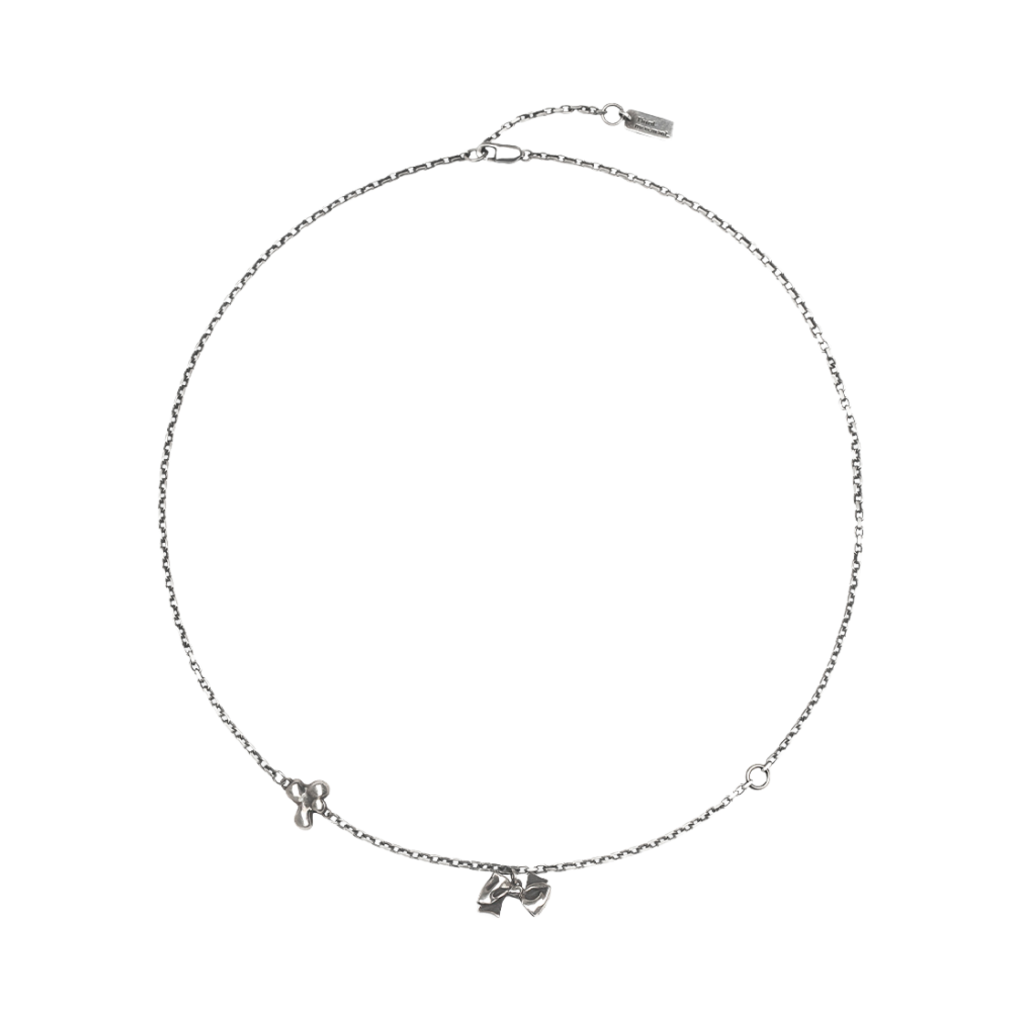 써드무브먼트  믹스드 미니 플리츠 리본 네크리스(Third movement Mixed Mini Pleated Ribbon Necklace)