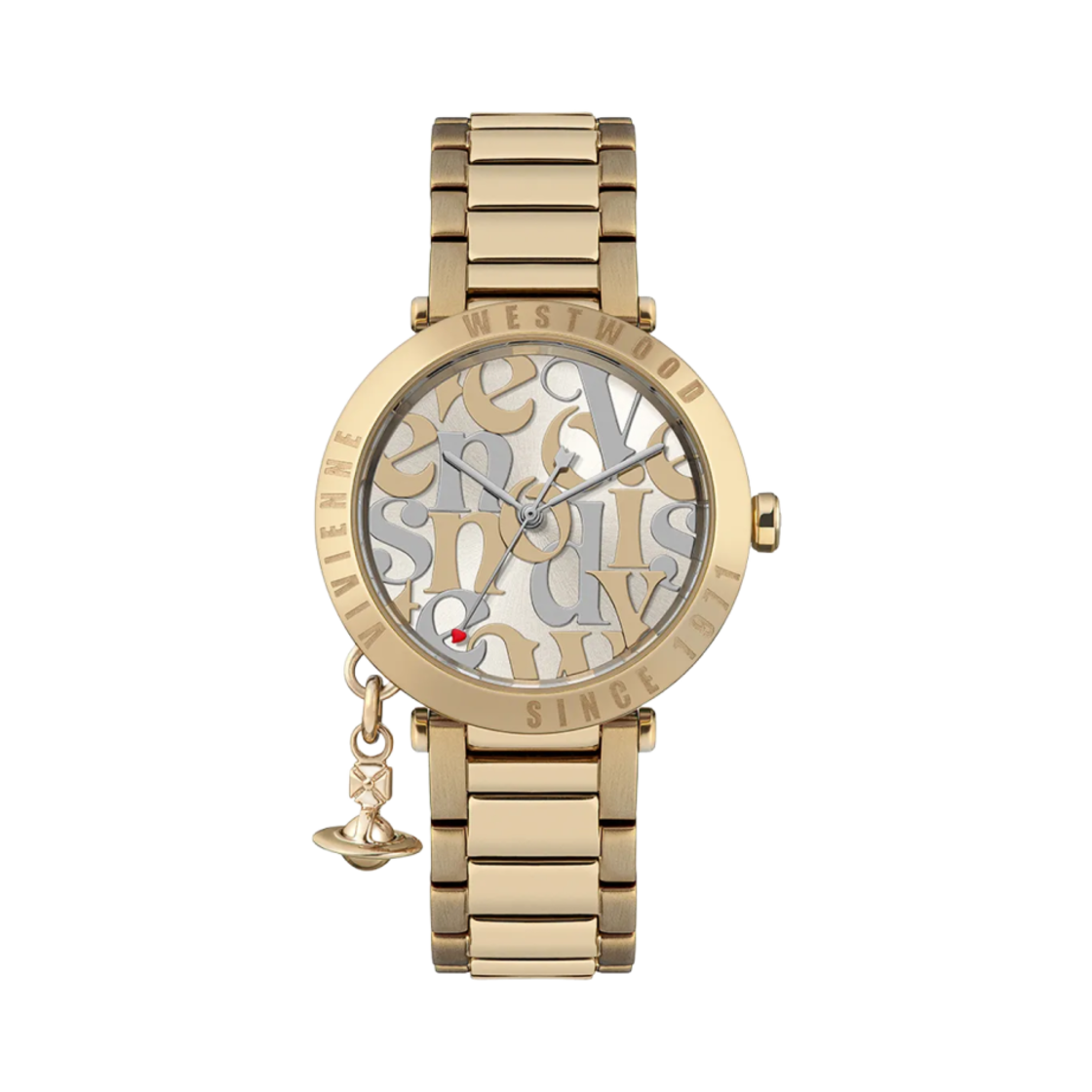 VV315LWGGD (W) Vivienne Westwood Orb Logomania 32mm Gold