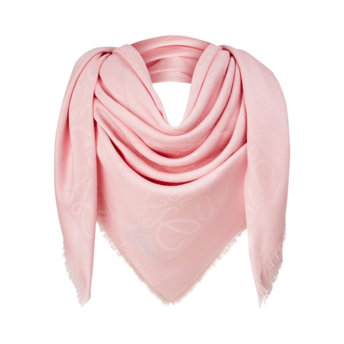 (W) 로에베 다메로 스카프 인 울 실크 앤 캐시미어 오키드((W) Loewe Damero Scarf In Wool Silk and Cashmere Orchid)