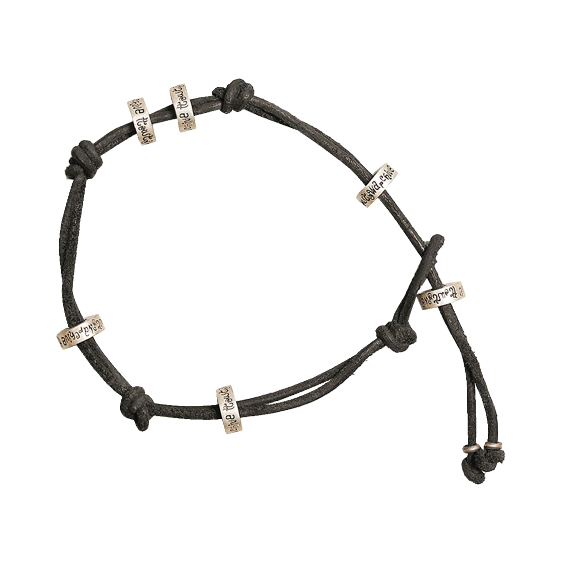 TBH52ABAN001 TOWTOW.ARCHIVE Monda Leather Bracelet Black