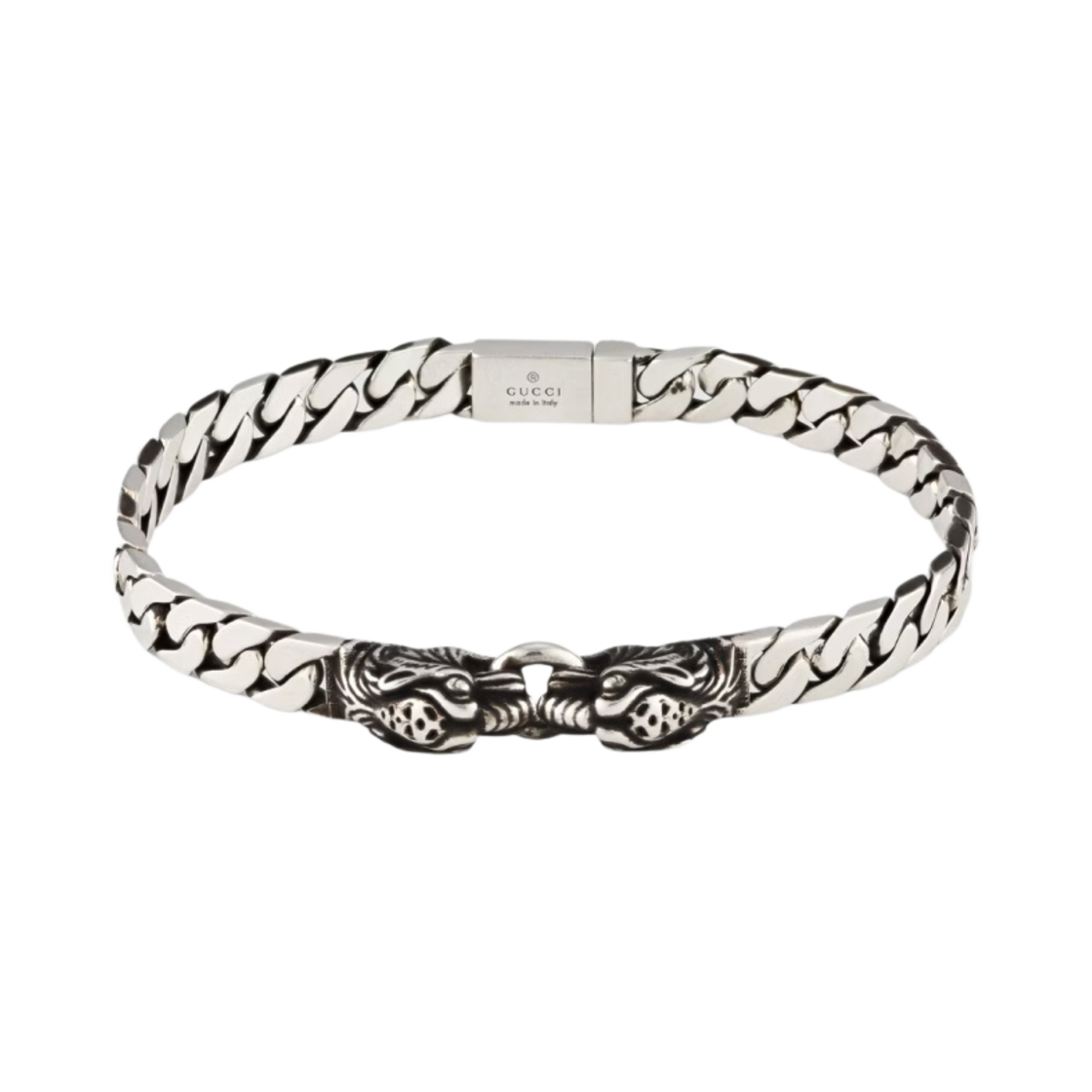 구찌 타이거 헤드 브레이슬릿 실버 에이지드 피니쉬(Gucci Tiger Head Bracelet Silver Aged Finish) - 1