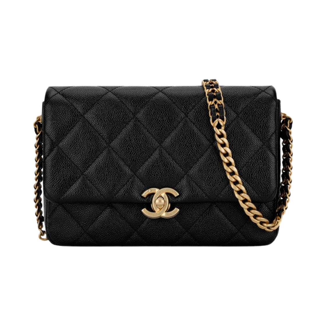샤넬 플랩백 그레인드 카프스킨 & 골드 블랙(Chanel Flap Bag Grained Calfskin & Gold Black) - 1
