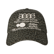 AEAE Web Logo Leopard Cap Khaki