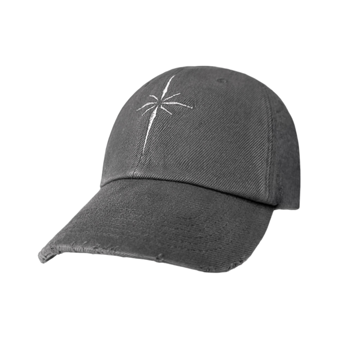 BLR2D10CP02-GY BLR Snowflakes Logo Washing Denim Ball Cap Grey