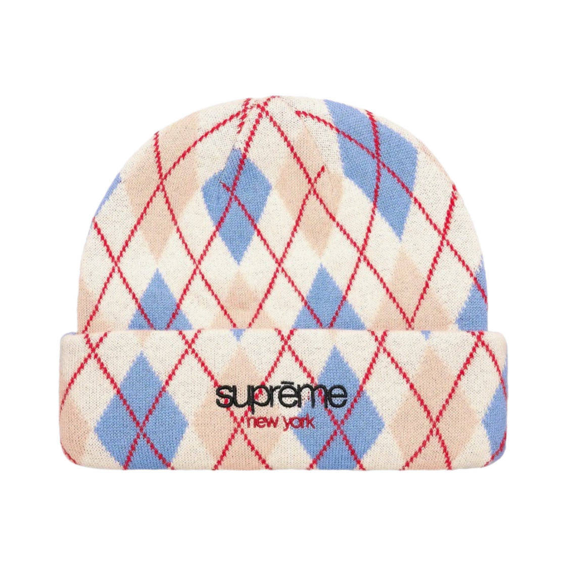 슈프림 아가일 캐시미어 비니 화이트 - 21FW(Supreme Argyle Cashmere Beanie White - 21FW) - 1