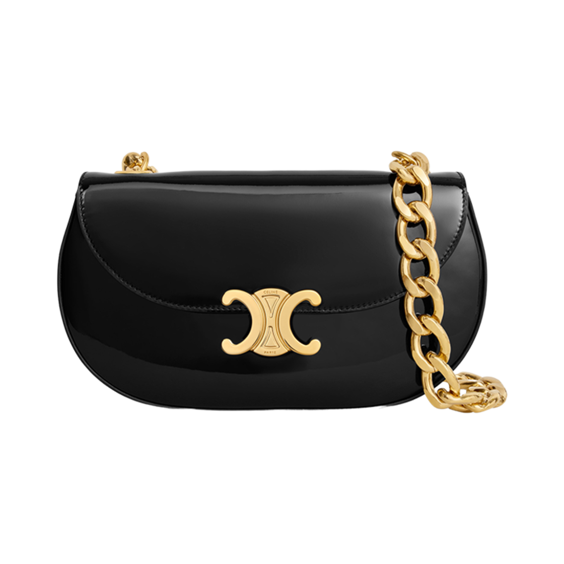 셀린느 체인 베사체 탈루라 페이턴트 카프스킨 블랙(Celine Chain Besace Talulah in Patent Calfskin Black) - 1