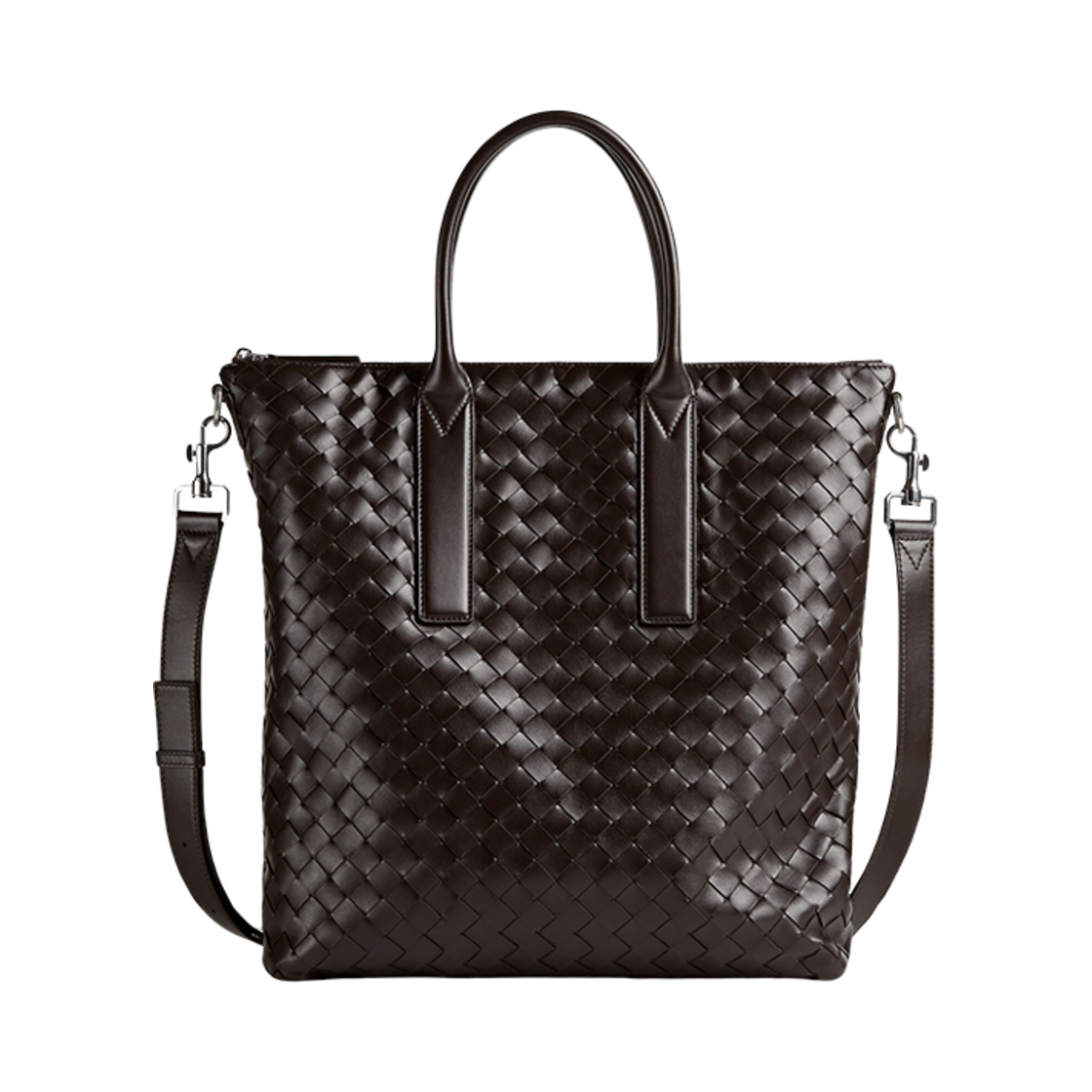 815783V2HL12145 Bottega Veneta Intrecciato Zipped N/S Tote Bag Fondant