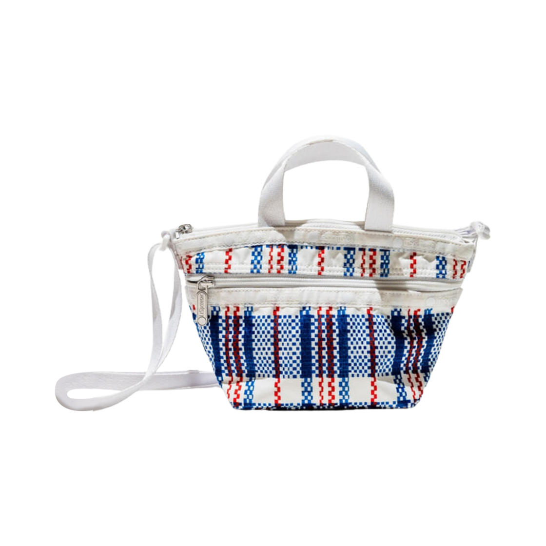 레스포색 x 빔즈 미니 크로스바디백 블루 화이트 체크(Lesportsac x Beams Mini Crossbody Bag Blue White Check)
