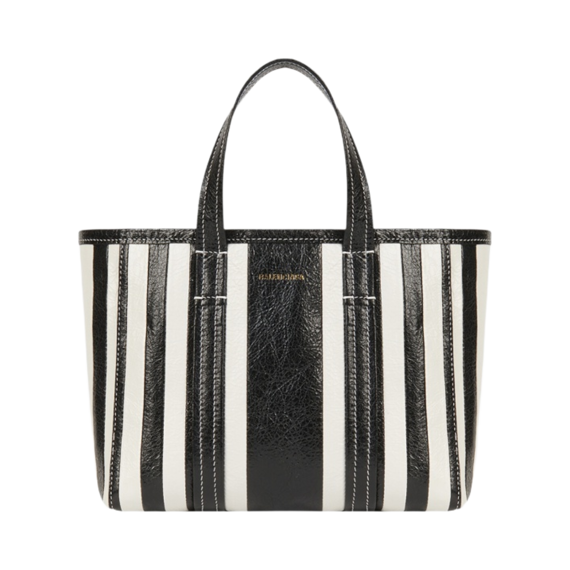 발렌시아가 바베스 스몰 이스트 웨스트 쇼퍼백 블랙 화이트(Balenciaga Barbes Small East-West Shopper Bag Black White) - 1