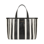 Balenciaga Barbes Small East-West Shopper Bag Black White
