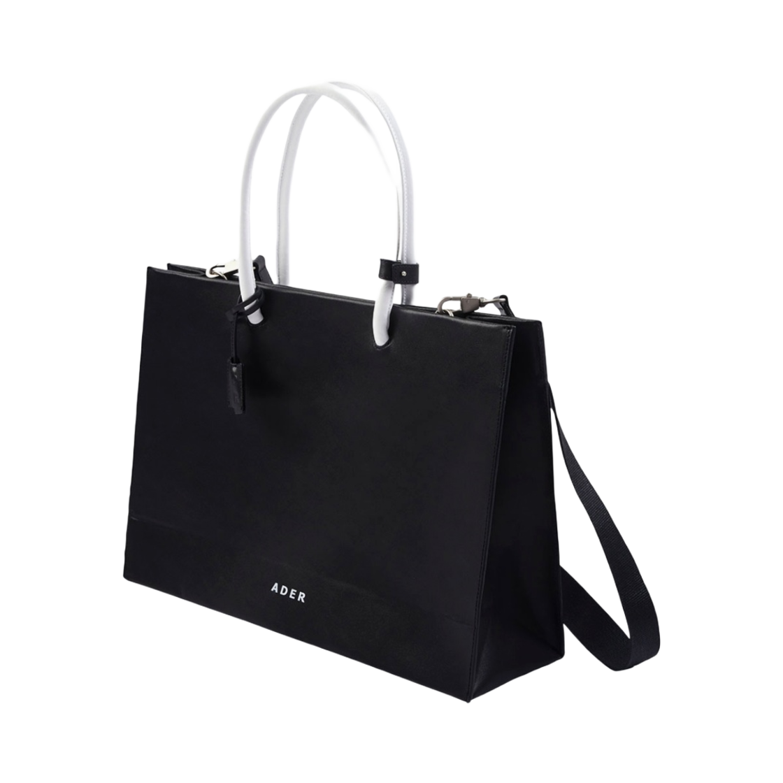 ★韓国の人気★【Ader Error】★Wide Shopper Bag Noi.r★ 아더에러 와이드 크랙 쇼퍼백 느와르 | Ader Error | KREAM