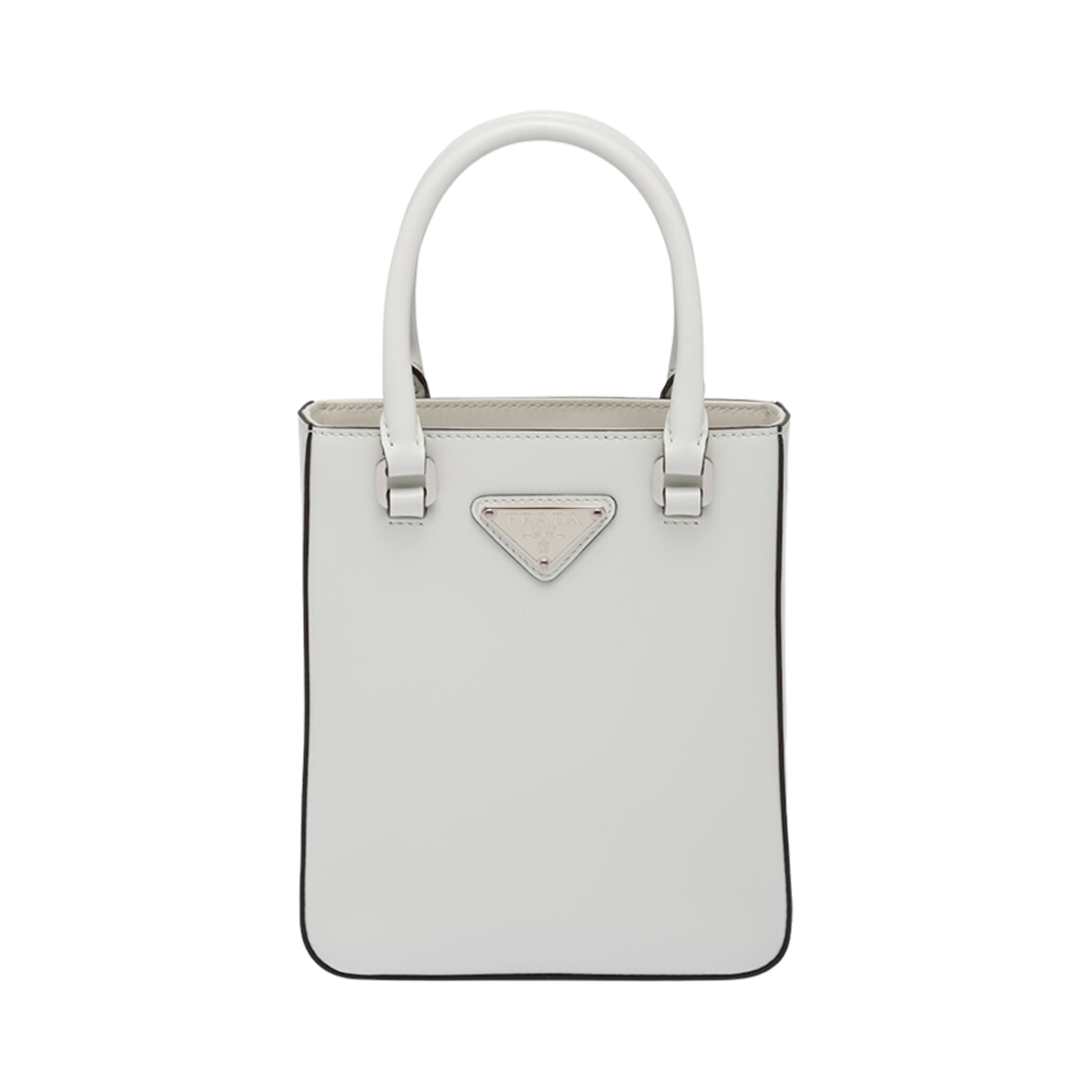 프라다 스몰 브러쉬드 레더 토트 화이트(Prada Small Brushed Leather Tote White) - 1