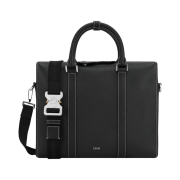 Dior Lingot Briefcase Grained Calfskin Black
