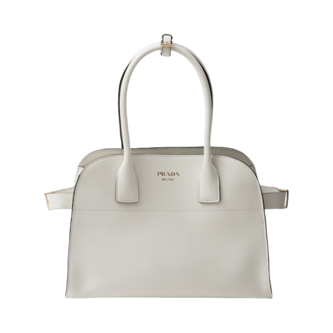 프라다 미디움 레더 토트백 화이트(Prada Medium Leather Tote Bag White) - 1